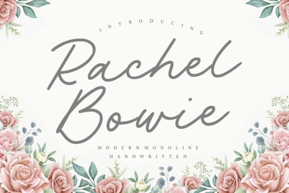 Rachel Bowie Font: Elegant Script for Digital Design