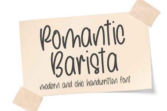 Romantic Barista Font for Web Design