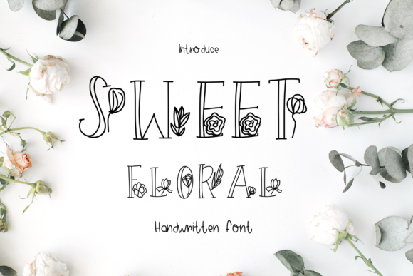 Sweet Floral Font for Creative Design