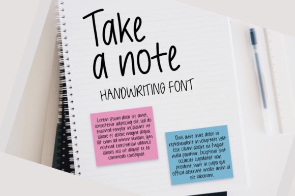 Take a Note Font for Creative Design